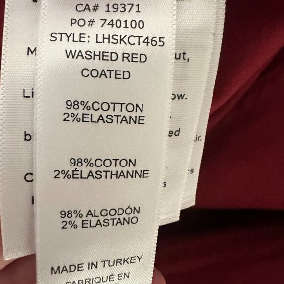 Frame Le High Skinny Jeans in Red Coated Stretch -  29 - Picture 7 of 9